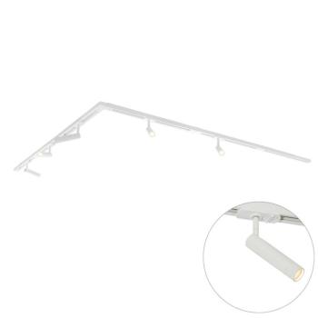 Modern sínrendszer 5 fehér spotlámpával, 1 fázisú - Iconic Ivy kép