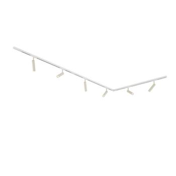 Modern sínrendszer 6 beépített spotlámpával, bézs és fehér, 1 fázisú - Slimline Uzzy kép