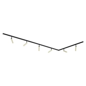 Modern sínrendszer 6 bézs és fekete reflektorral, 1 fázisú - Slimline Uzzy kép