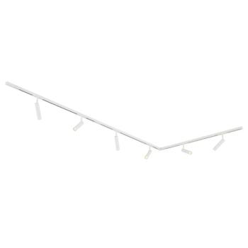 Modern sínrendszer 6 fehér spotlámpával, 1 fázisú - Slimline Uzzy kép