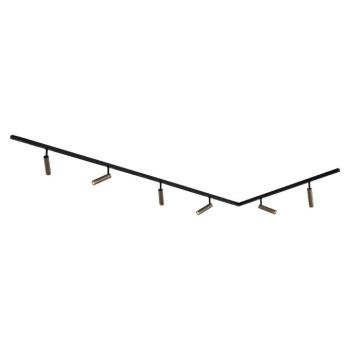Modern sínrendszer 6 sötét bronz spotlámpával, 1 fázisú - Slimline Uzzy kép