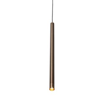 Modern sötét bronz függőlámpa 1 fázisú sínrendszerhez - Iconic Frini kép