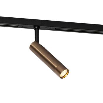 Modern, sötét bronz spotlámpa 1 fázisú sínrendszerhez - Slimline Uzzy kép