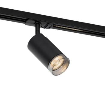 Modern spotlámpa füstös gyűrűvel 1 fázisú sínrendszerhez GU10 50mm - Iconic Jeana kép