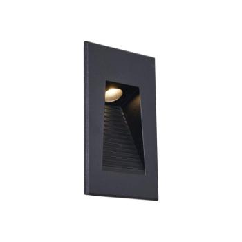 Modern Süllyesztett Fali Lámpa Fekete 7cm LED-del IP65 - Trem kép