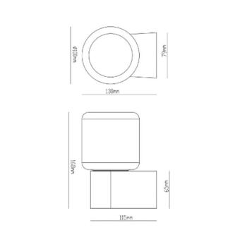 Molto Luce Lanu Flat kültéri fali lámpa, króm, alumínium/üveg kép