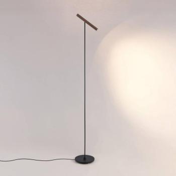 Molto Luce LED állólámpa Meyjo F, fekete/kávébarna, alumínium kép