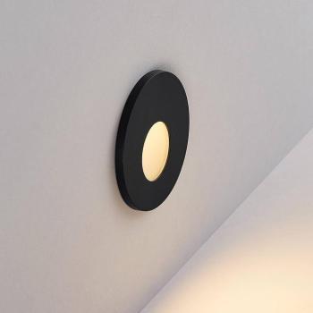 Molto Luce LED süllyesztett lámpa Wall 68R RD, alumínium, fekete, CCT kép