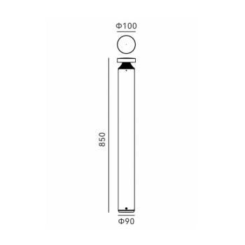 Molto Luce Mona LED-es függőlámpa, Ø 10 cm, alumínium, magasság 85 cm kép