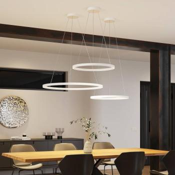 Molto Luce Perfora LED-es függőlámpa, fehér, Ø 60 cm, alumínium kép