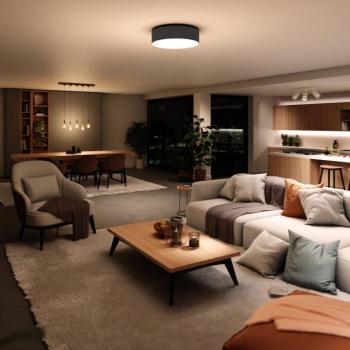 Müller Licht árnyalat LED mennyezeti lámpa Malea, RGB, CCT, taupe kép