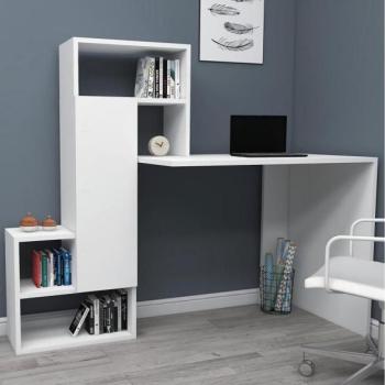  Munkaasztal polccal IRMAK 119x138,6 cm fehér  kép
