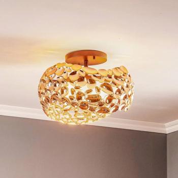 Narisa LED mennyezeti lámpa, Ø 46 cm, rózsaarany kép