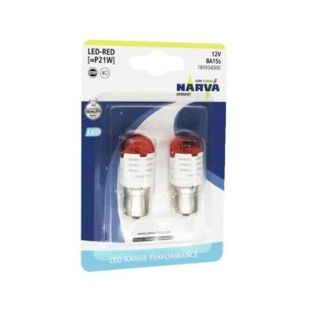 Narva KÉSZLET 2x LED Autó izzó P21W BA15s/1,75W/12V piros  kép