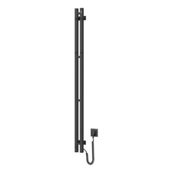 Navin Elektromos törölközőszárító termosztáttal SILOUETTE 200W/230V 150,6cm IP44 fekete jobb oldali  kép