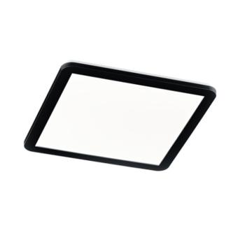 Négyzetes mennyezeti lámpa fekete 40 cm, beépített LED-del, 3 fokozatban szabályozható, IP44 - Lope kép