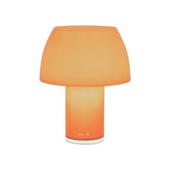 Nemo LED-es újratölthető asztali lámpa Lorosae, narancssárga, üveg, IP54, kép
