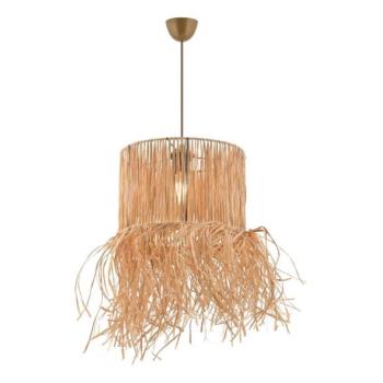  NESS kábelen függesztett csillár, raffia kivitel, 1xE27/40W/230V  kép