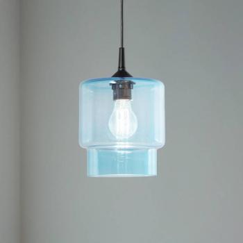 Nesto függő világítás, üveg, tengerkék, Ø 18 cm, E27 kép