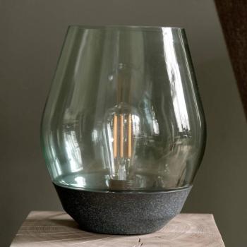 New Works Bowl lámpa zöld patinás réz/füstüveg kép