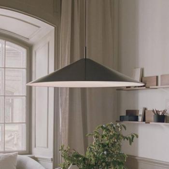 New Works LED-es függőlámpa Brolly, Ø 90 cm, fekete, alumínium kép