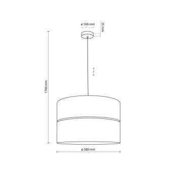 Nicol függőlámpa, fekete/fahatású, Ø 38 cm, 1-lámpás, 1 x E27 kép