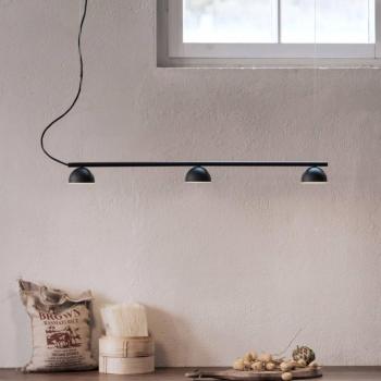 Northern Blush LED függő lámpa, három i., fekete kép