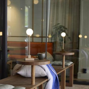 Northern LED újratölthető asztali világítás Snowball, szürkésbézs, 2700 K kép