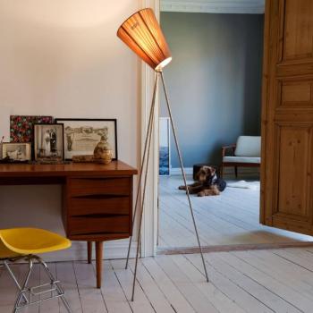 Northern Oslo Wood állólámpa acél / bézs kép