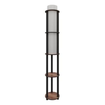  NOTO polcos állólámpa, 1xE27/40W/230V, barna/fekete  kép