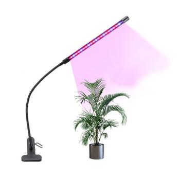 Növénynevelő LED lámpa , 1 karos , 7 Watt , USB , csiptethető , dimmelhető , időzíthető , IP44 , LEDISSIMO GROW kép