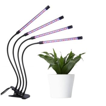 Növénynevelő LED lámpa , 4 karos , 15 Watt , USB , csiptethető , dimmelhető , időzíthető , IP44 , LEDISSIMO GROW kép