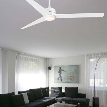 Nu mennyezeti ventilátor LED világítással, fehér kép