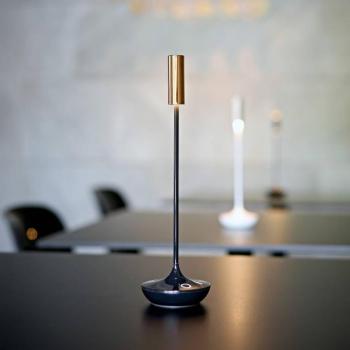 Nucandle LED-es újratölthető asztali lámpa, fekete/réz, IP54, kép