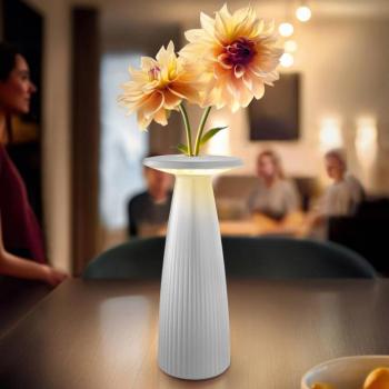 Nuflair LED-es újratölthető asztali lámpa, fehér, IP54, fényerőszabályozó, 24 kép