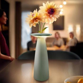 Nuflair LED-es újratölthető asztali lámpa, zöld, IP54, fényerőszabályozó, 24 kép