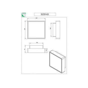 Oban fali lámpa, 24 cm x 24 cm, 1 x E27, fehér, IP65 kép