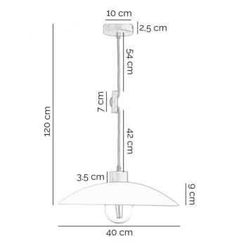 OHANA lógó világítás, opálüveg, tölgyfa, Ø 40 cm, E27 kép