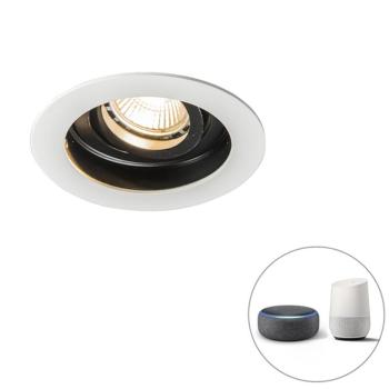 Okos beépített reflektor fehér acéllal, beleértve a Wifi GU10-et - Rondoo kép