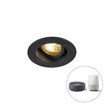 Okos beépített reflektor fekete kerek WiFi-vel GU10 - Chuck kép