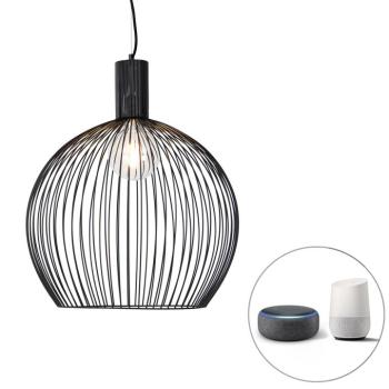 Okos kerek lámpa fekete 50 cm, Wifivel, G95 - Dos kép