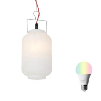 Okos kültéri függőlámpa fehér 20 cm piros dugóval, Wifi A60-nal - Pion kép