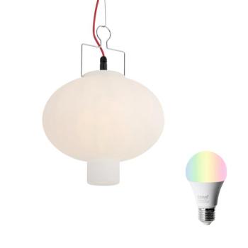 Okos kültéri függőlámpa fehér 35 cm piros dugóval, Wifi A60-nal - Pion kép