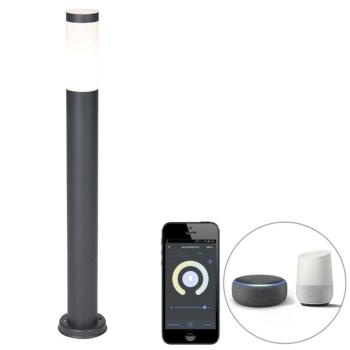 Okos kültéri lámpaoszlop antracit 80 cm Wifi-vel P45 - Rox kép