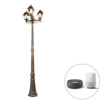 Okos lámpa antik arany 3 lámpás IP44 Wi-Fi ST64-vel - Capital kép