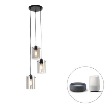 Okos lógólámpa fekete füstüveggel, 3 db Wifi ST64 - Dome kép