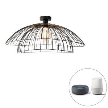 Okos mennyezeti lámpa fekete 60 cm WiFi-vel G95 - Pua kép