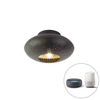 Okos mennyezeti lámpa fekete arannyal 25 cm, Wifi-vel - Radiance kép