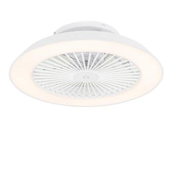 Okos mennyezeti ventilátor fehér 59,5 cm LED-del, fényerőszabályzóval és távirányítóval - Deniz kép