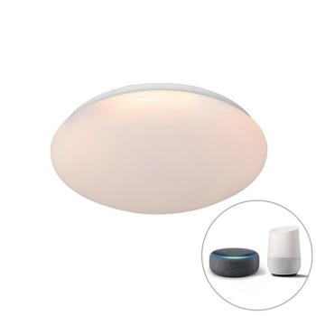 Okos modern mennyezeti lámpa fehér 38 cm LED-del és RGB-vel - Iene kép